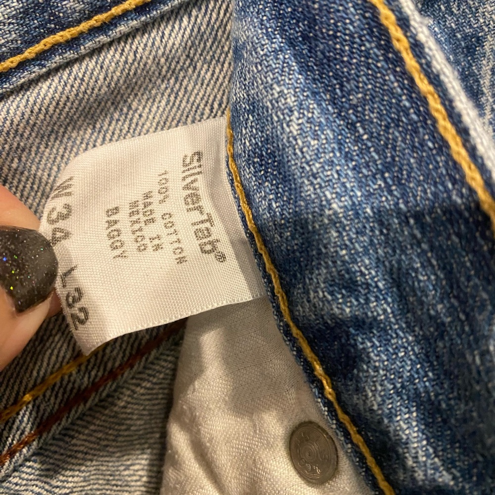 Vintage Levi’s 90s Silver Tab Baggy Jeans 34x32 - Picture 6 of 6
